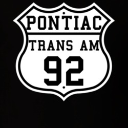 Highway Route 1992 Pontiac Trans Am Classic Car T Shirt