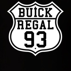 Highway Route 1993 Buick Regal Classic Car T Shirt