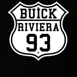 Highway Route 1993 Buick Riviera Classic Car T Shirt