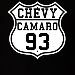 Highway Route 1993 Chevy Camaro Classic Car T Shirt