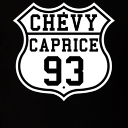 Highway Route 1993 Chevy Caprice Classic Car T Shirt