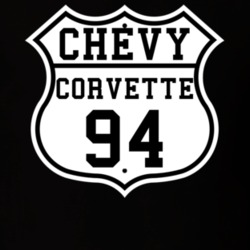 Highway Route 1994 Chevrolet Corvette Classic Car T Shirt