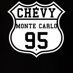 Highway Route 1995 Chevrolet Monte Carlo Classic Car T Shirt
