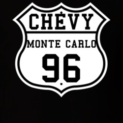 Highway Route 1996 Chevrolet Monte Carlo Classic Car T Shirt
