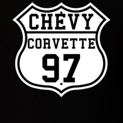 Highway Route 1997 Chevrolet Corvette Classic Car T Shirt