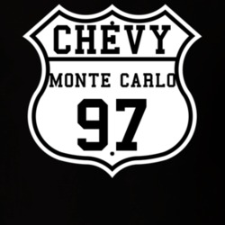 Highway Route 1997 Chevrolet Monte Carlo Classic Car T Shirt