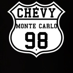 Highway Route 1998 Chevrolet Monte Carlo Classic Car T Shirt
