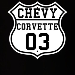 Highway Route 2003 Chevrolet Corvette Classic Car T Shirt