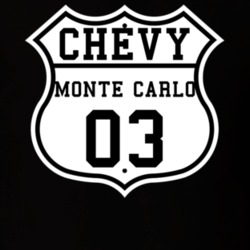 Highway Route 2003 Chevrolet Monte Carlo Classic Car T Shirt