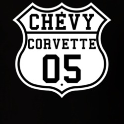 Highway Route 2005 Chevrolet Corvette Classic Car T Shirt