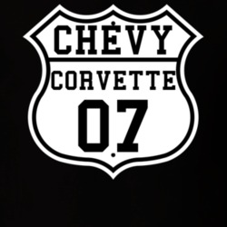 Highway Route 2007 Chevrolet Corvette Classic Car T Shirt