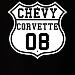 Highway Route 2008 Chevrolet Corvette Classic Car T Shirt