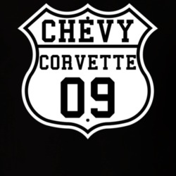 Highway Route 2009 Chevrolet Corvette Classic Car T Shirt