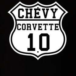 Highway Route 2010 Chevrolet Corvette Classic Car T Shirt