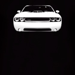 2014 Dodge Challenger 100 Year Grill View Faded Look T Shirt