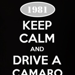 Keep Calm And Drive A 1981 Chevy Camaro T Shirt