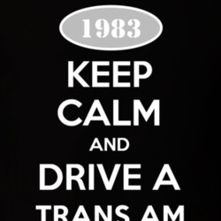 Keep Calm And Drive A 1983 Pontiac Trans Am T Shirt