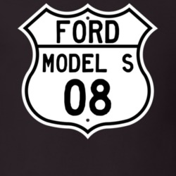 1908 Model S Custom Highway Route Sign T Shirt