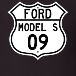 1909 Model S Custom Highway Route Sign T Shirt