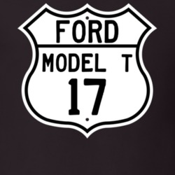 1917 Model T Custom Highway Route Sign T Shirt