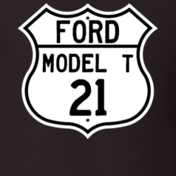 1921 Model T Custom Highway Route Sign T Shirt