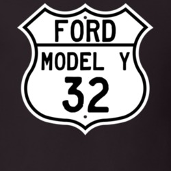 1932 Model Y Custom Highway Route Sign T Shirt