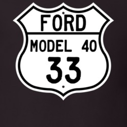 1933 Model 40 Custom Highway Route Sign T Shirt