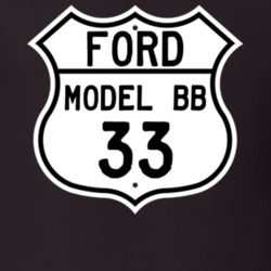 1933 Model BB Custom Highway Route Sign T Shirt