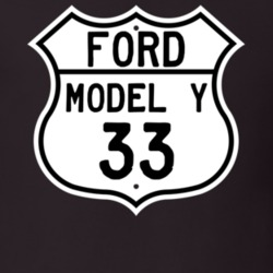 1933 Model Y Custom Highway Route Sign T Shirt
