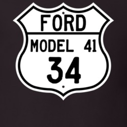 1934 Model 41 Custom Highway Route Sign T Shirt