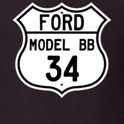 1934 Model BB Custom Highway Route Sign T Shirt