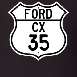 1935 CX Custom Highway Route Sign T Shirt
