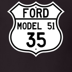 1935 Model 51 Custom Highway Route Sign T Shirt