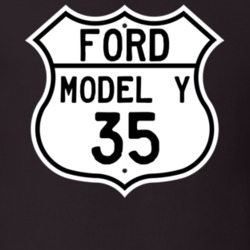 1935 Model Y Custom Highway Route Sign T Shirt