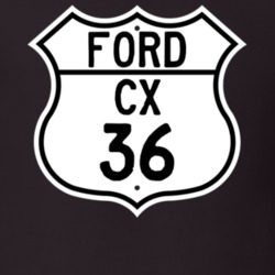 1936 CX Custom Highway Route Sign T Shirt