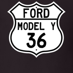 1936 Model Y Custom Highway Route Sign T Shirt