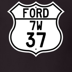 1937 7W Custom Highway Route Sign T Shirt