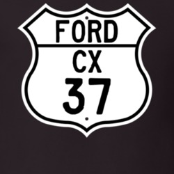 1937 CX Custom Highway Route Sign T Shirt