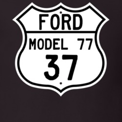 1937 Model 77 Custom Highway Route Sign T Shirt