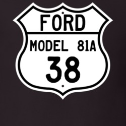 1938 Model 81A Custom Highway Route Sign T Shirt