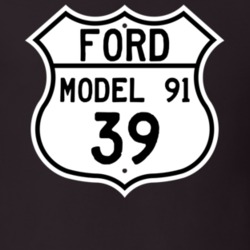 1939 Model 91 Custom Highway Route Sign T Shirt