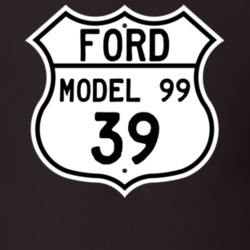 1939 Model 99 Custom Highway Route Sign T Shirt