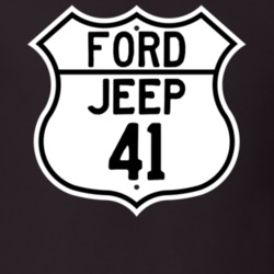1941 Jeep Custom Highway Route Sign T Shirt