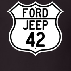 1942 Jeep Custom Highway Route Sign T Shirt