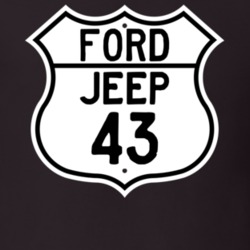 1943 Jeep Custom Highway Route Sign T Shirt