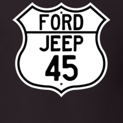 1945 Jeep Custom Highway Route Sign T Shirt