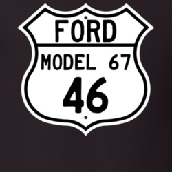 1946 Model 67 Custom Highway Route Sign T Shirt