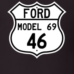1946 Model 69 Custom Highway Route Sign T Shirt