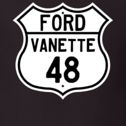 1948 Vanette Custom Highway Route Sign T Shirt
