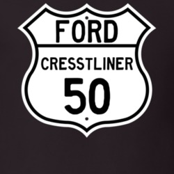 1950 Cresstliner Custom Highway Route Sign T Shirt